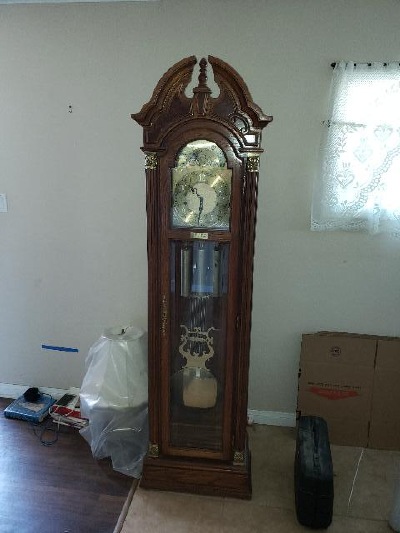 Grandfather clock moving